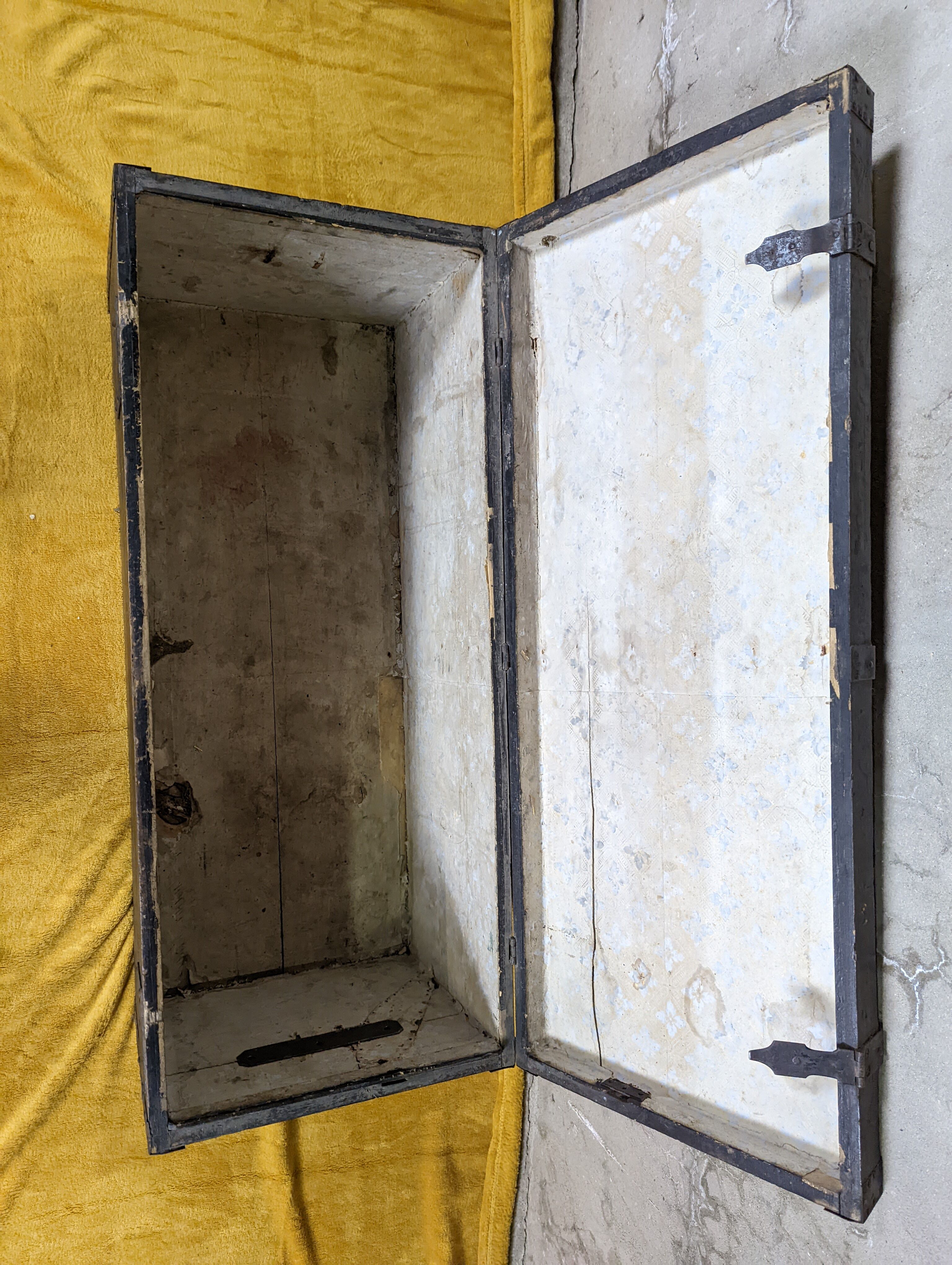 Antique travel trunk