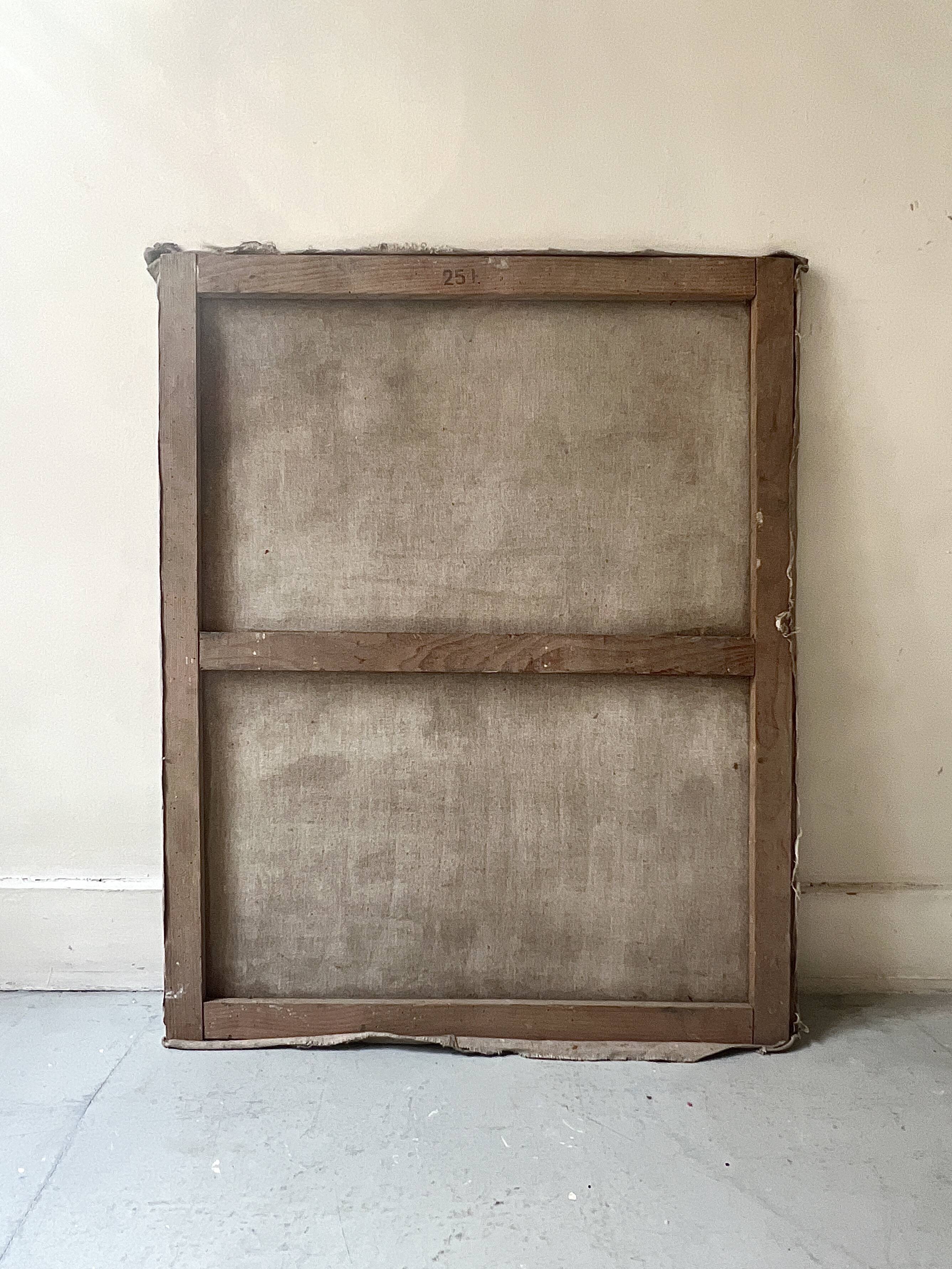 Contemporary abstract and textured tableau, painting on canvas 20th century.