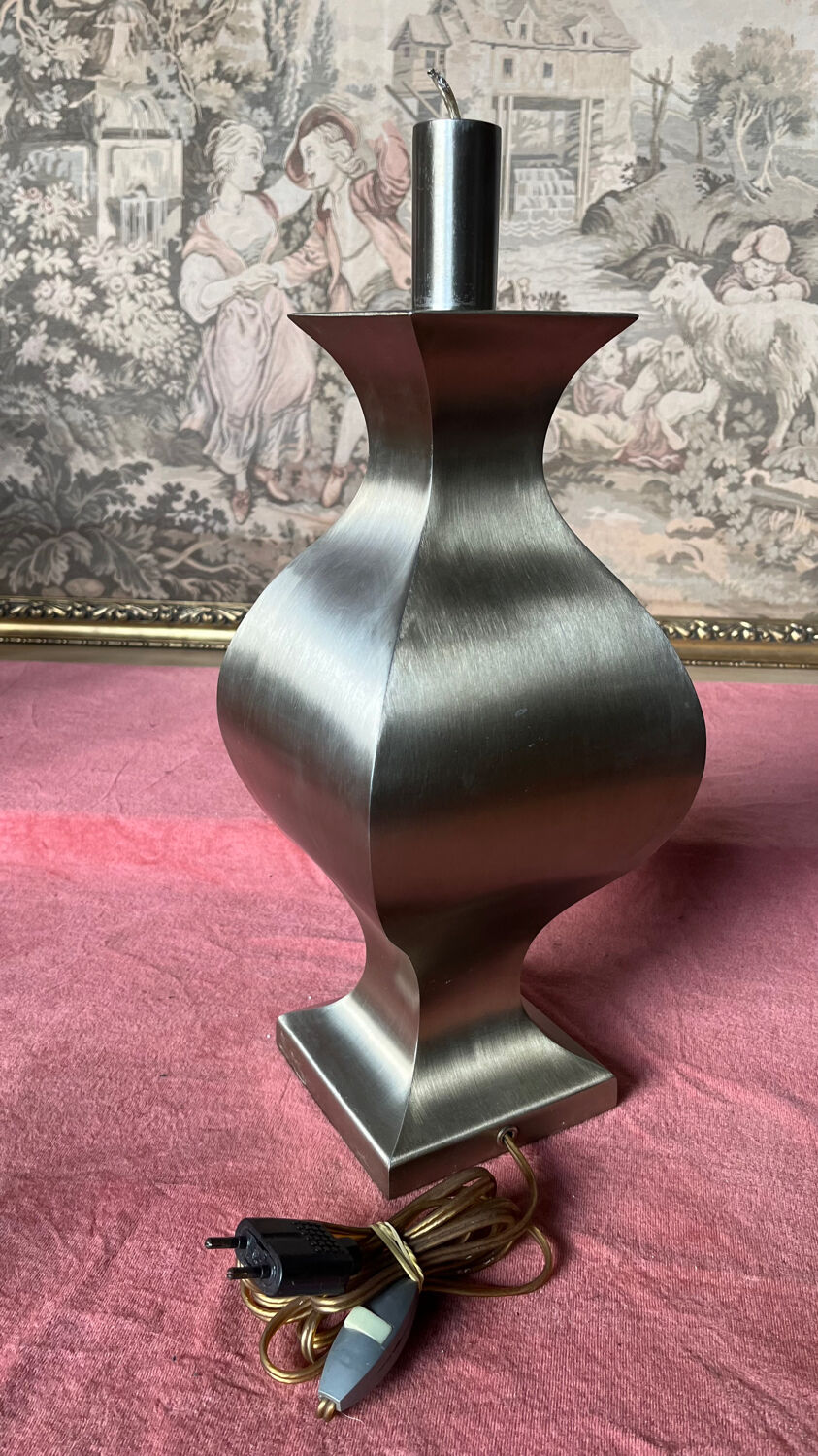 Brushed stainless steel lamp foot 1970