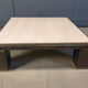 Copper and travertine coffee table by Belgochrom, 1970s