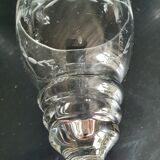 6 vintage wine glasses engraved pyramid shape