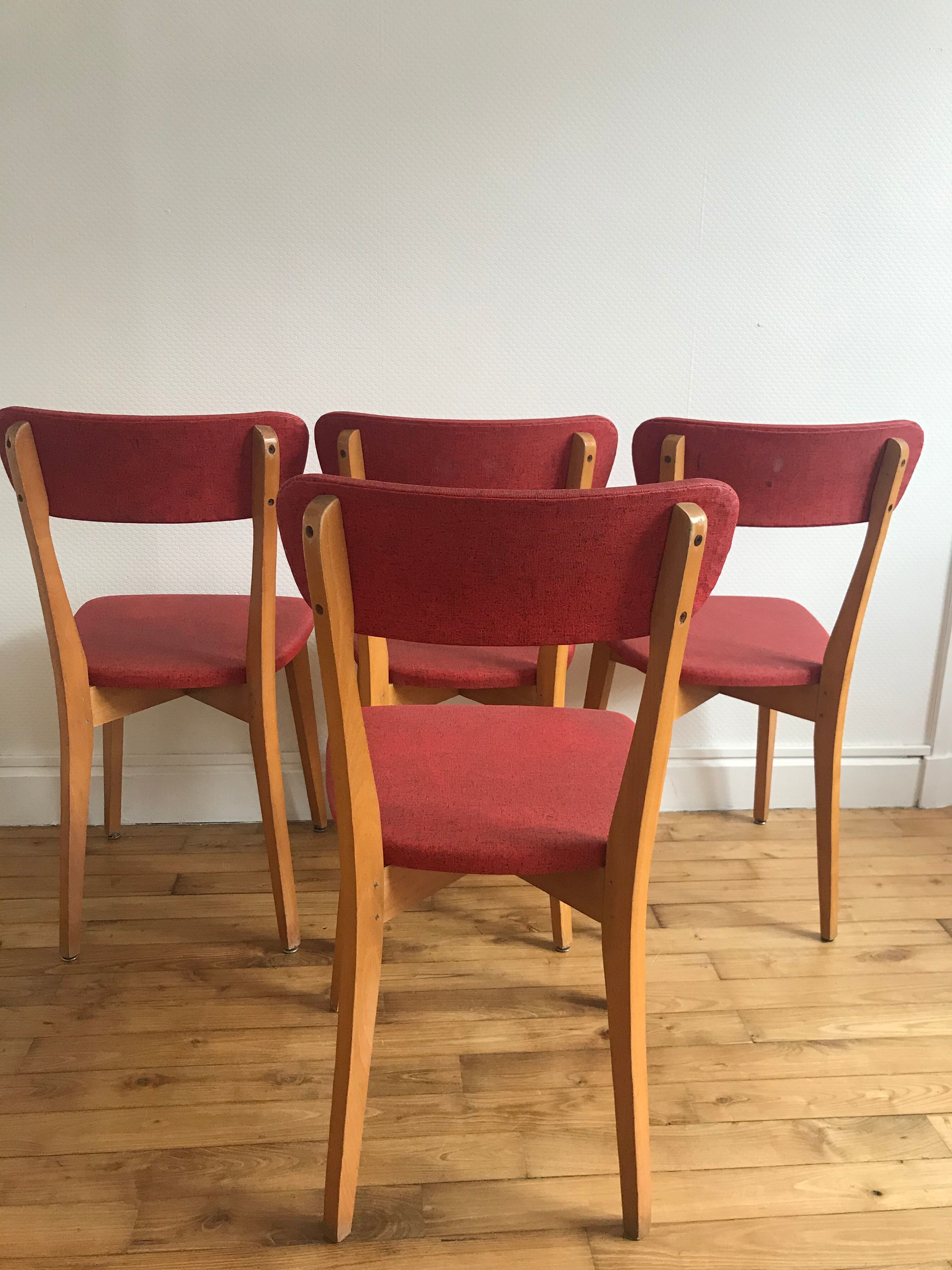 Series of red chairs