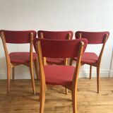 Series of red chairs