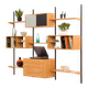Rare Kai Kristiansen 3 bay wall unit in beech, 1970s