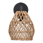 Applique classique en rotin et bambou, 15x17 cm