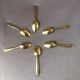 6 mocha spoons gilded with fine gold