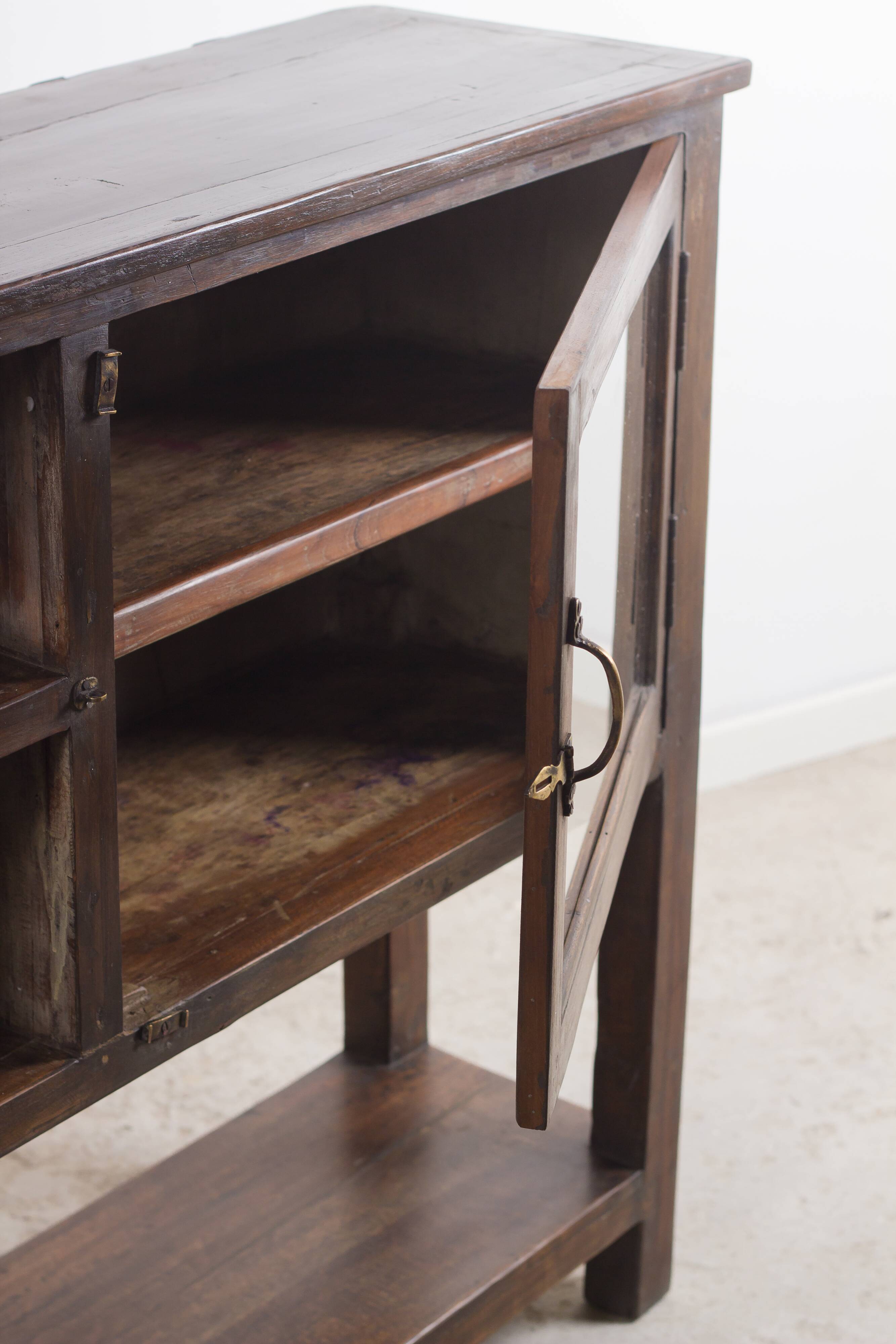 Vintage wooden showcase sideboard