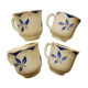 4 tasses terre de fer Digoin Sarreguemines
