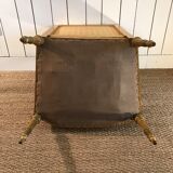 Louis XVI armchair in gilded wood carved and molded