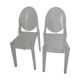 Pair of stackable chairs Victoria Ghost by Philippe Starck, Kartell