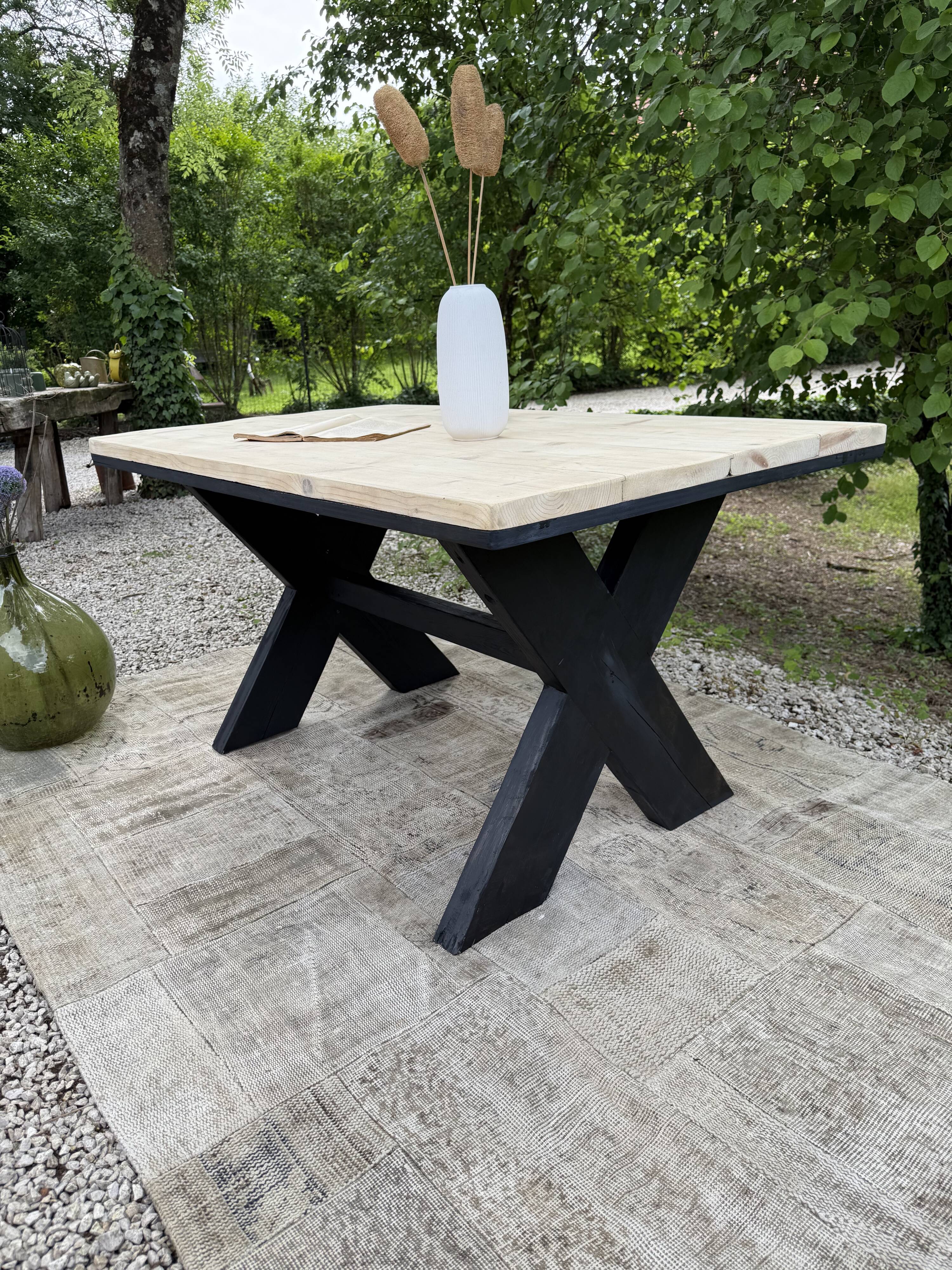 Renovated antique wooden table 🌾