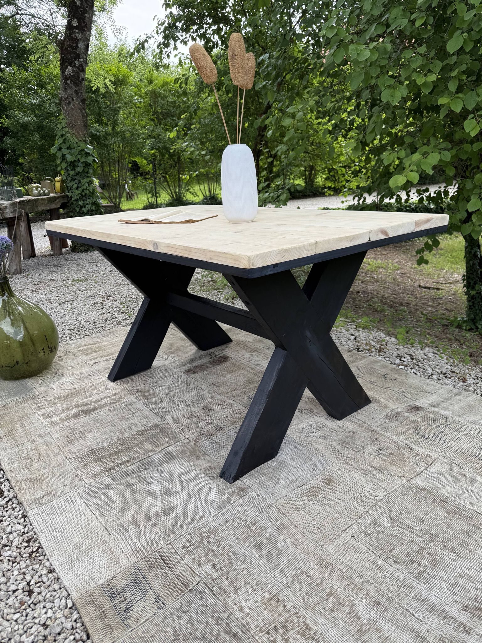 Table bois ancienne rénovée