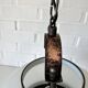 Vintage Lantern Pendant Light | Mid Century Opaline Glass Chandelier