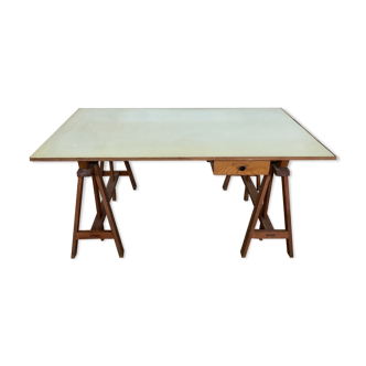 Former desk of architect work console table modernist vintage