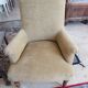 Fauteuil bergère velours vert urgent