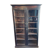 Vitrine en teck laqué noire