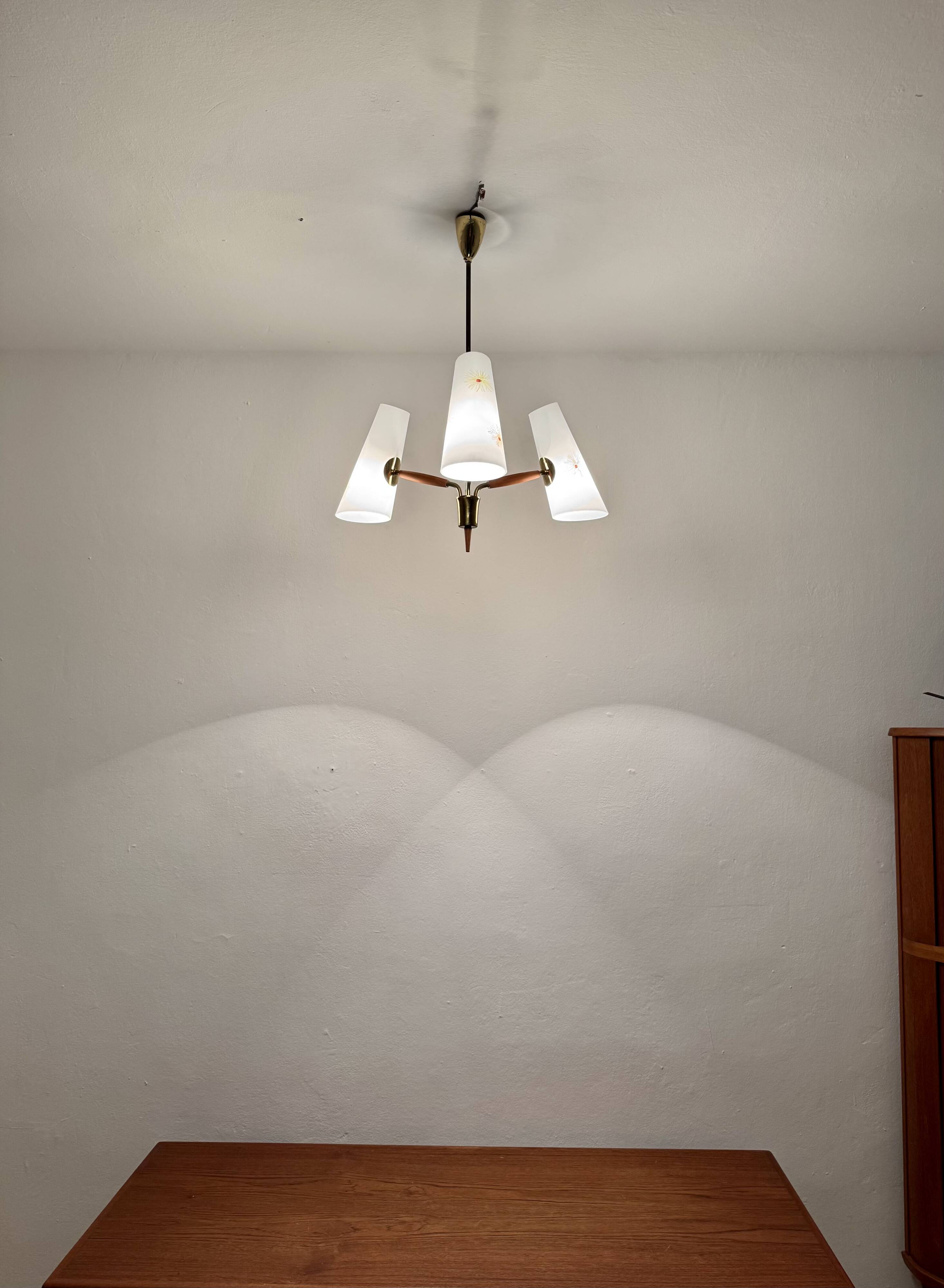 Brass Chandelier by Rupert Nikoll