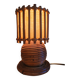 Old vintage Louis Sognot rattan lamp from the 50s and 60s
