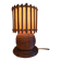 Old vintage Louis Sognot rattan lamp from the 50s and 60s