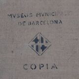 Jaquim Mir - Study of a Church - Stamped Reverse Mvseos Mvnicipa De Barcelona Copia