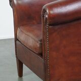sheepskin leather club armchair