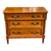 Louis XVI commode in solid cherry wood — Quality Furniture Label 1976