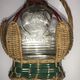 CASTAGNON glass carafe covered with wicker with music box