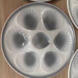 Set of 6 oyster plates Moulin des loups Orchies