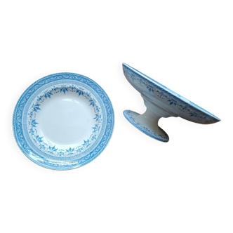 Creil-Montereau fruit bowl and soup plate