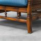 Pair of vintage armchairs in bamboo and Vienna straw 1960s modernism