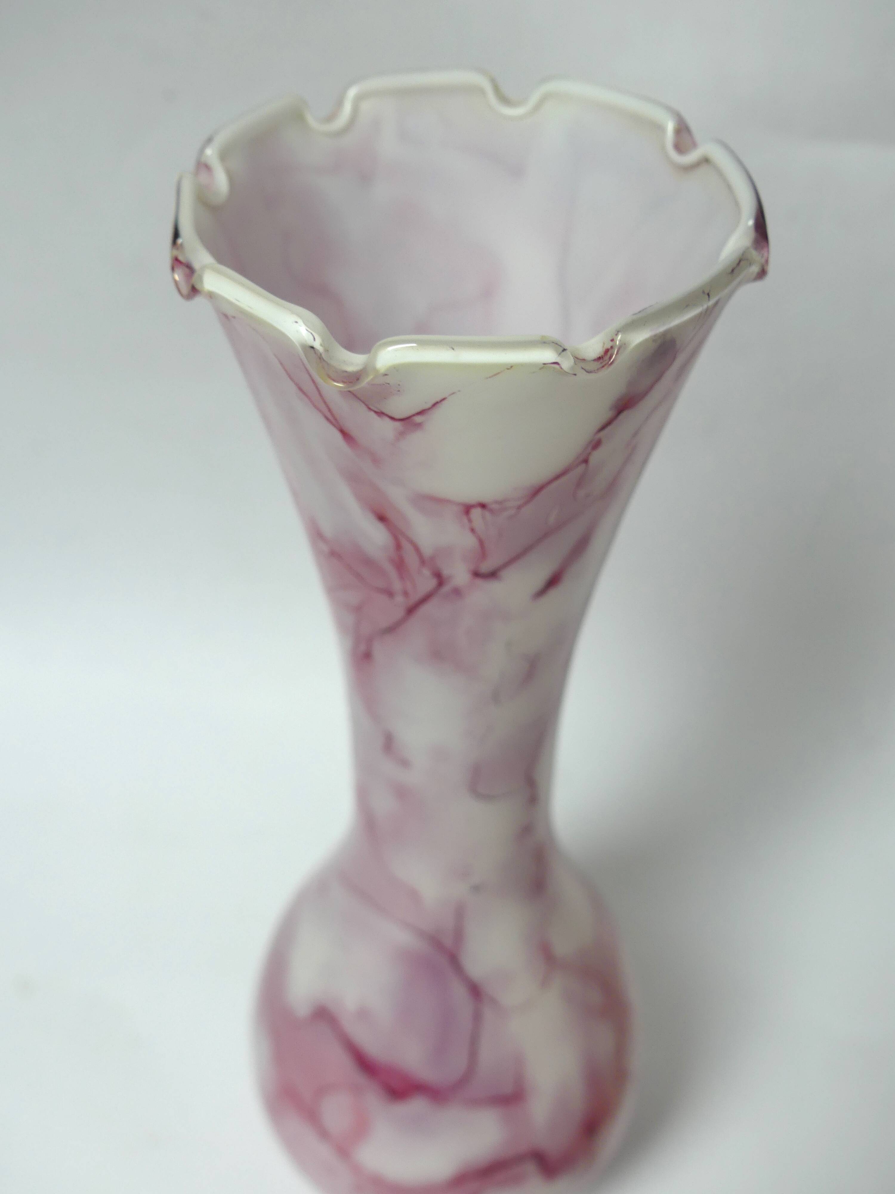 Pink glass vase