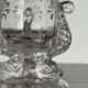 Pair of antique moulded glass egg cups