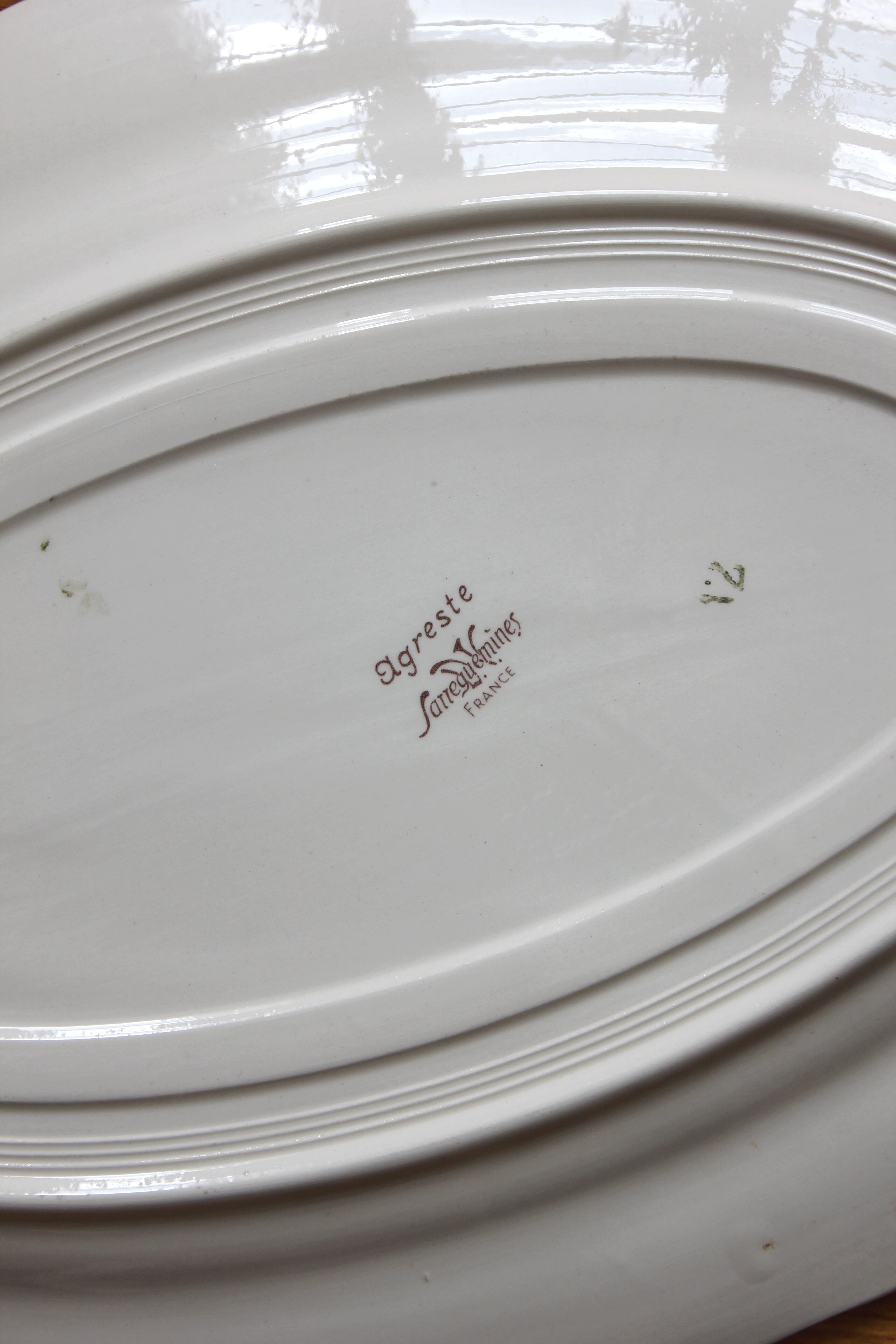 Oval earthenware dish, "Agreste" model, Sarreguemines