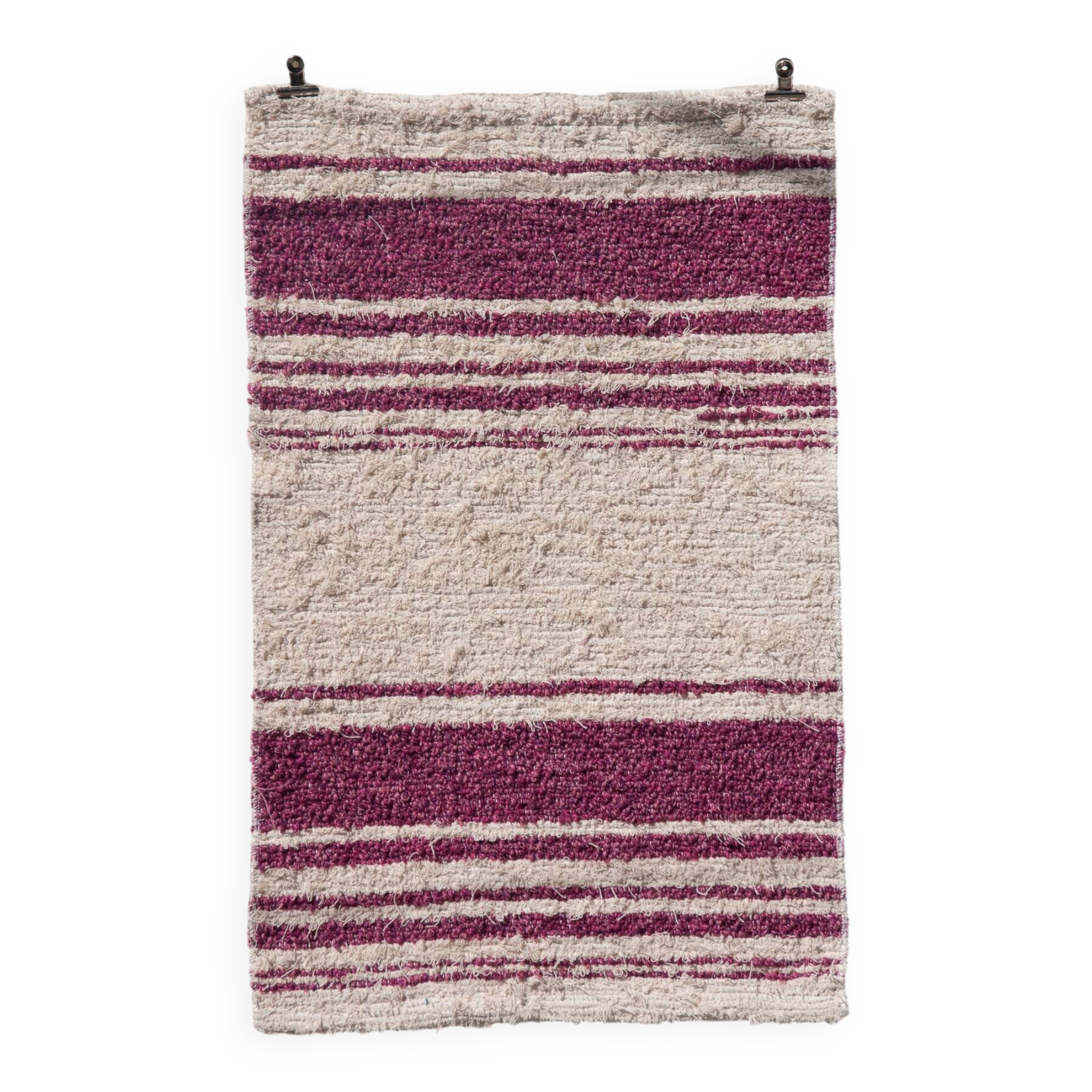 Handwoven recycled cotton rug - 40 x 60 cm