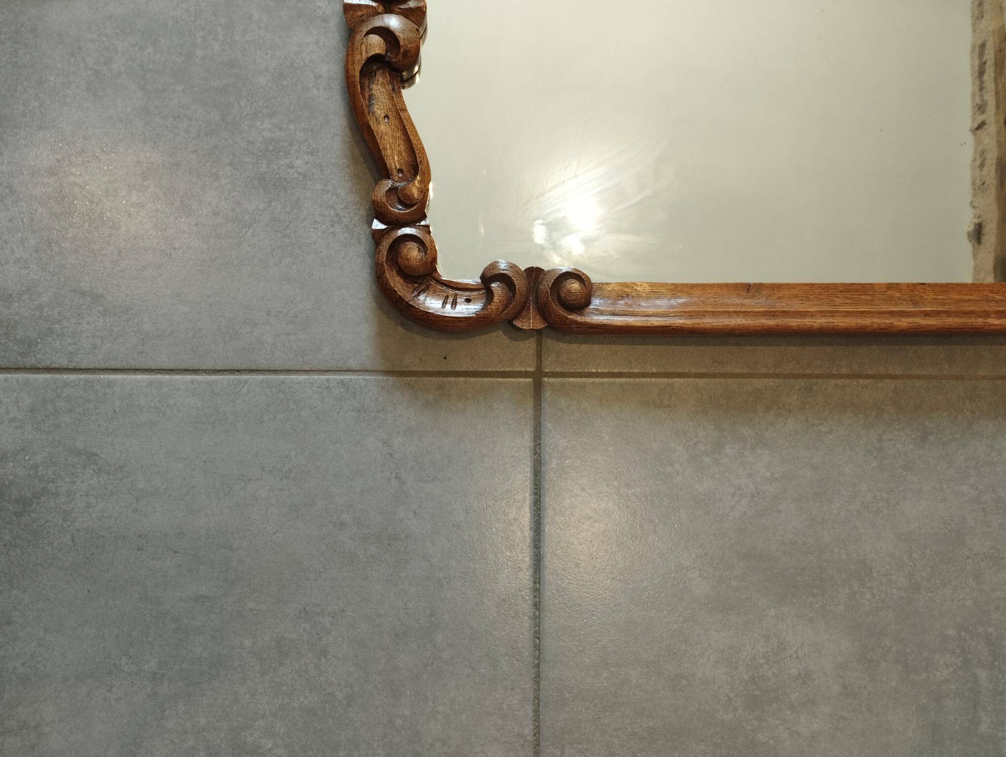 Large mirror in baroque rocaille rococo style