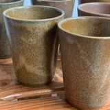 6 verres gobelets grès Digoin