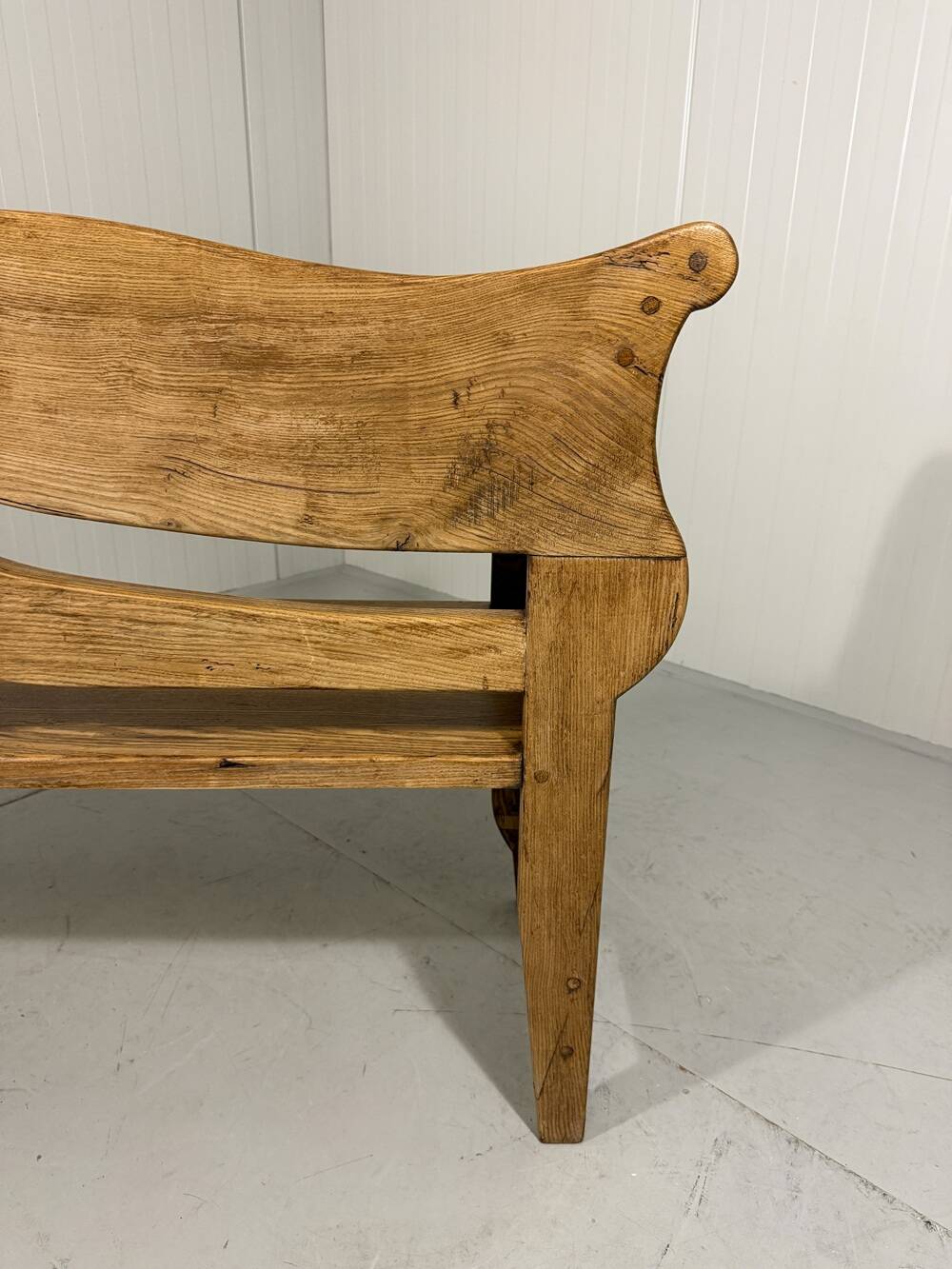 Antique oak bench in Biedemeier style 1860-1900