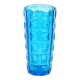 Vase moderne du milieu du siècle, en verre pressé bleu, HSG Ząbkowice, Pologne, années 1970