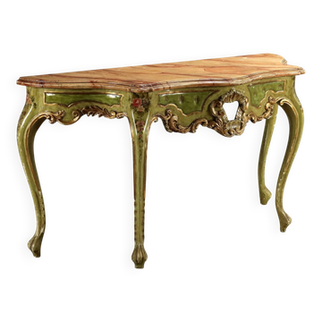 Console ancienne vénitienne style baroque en bois, Italie, XXe siècle