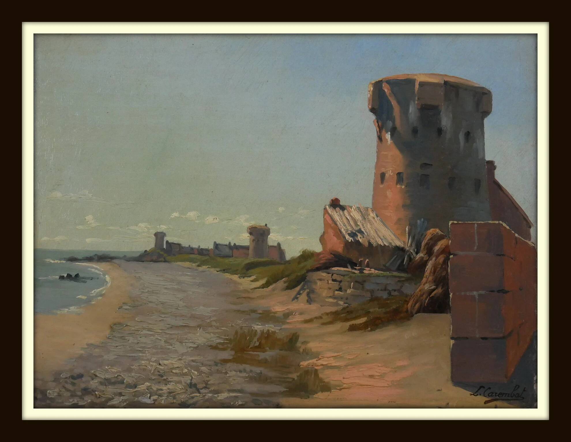 Louis CAREMBAT, Côte de Granville, Jersey, August 1898. Oil on panel.
