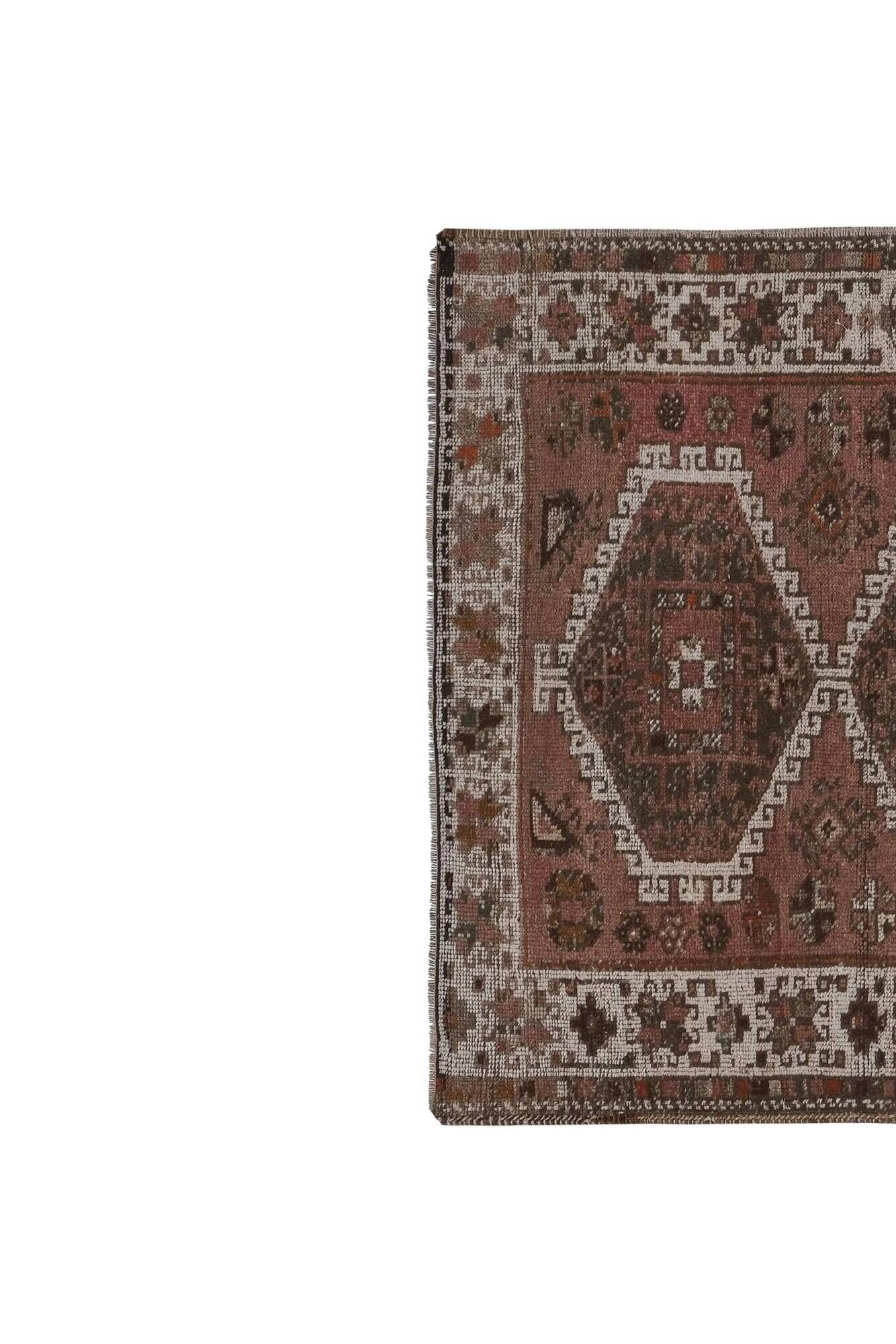 Vintage Turkish hallway rug 133x262 cm