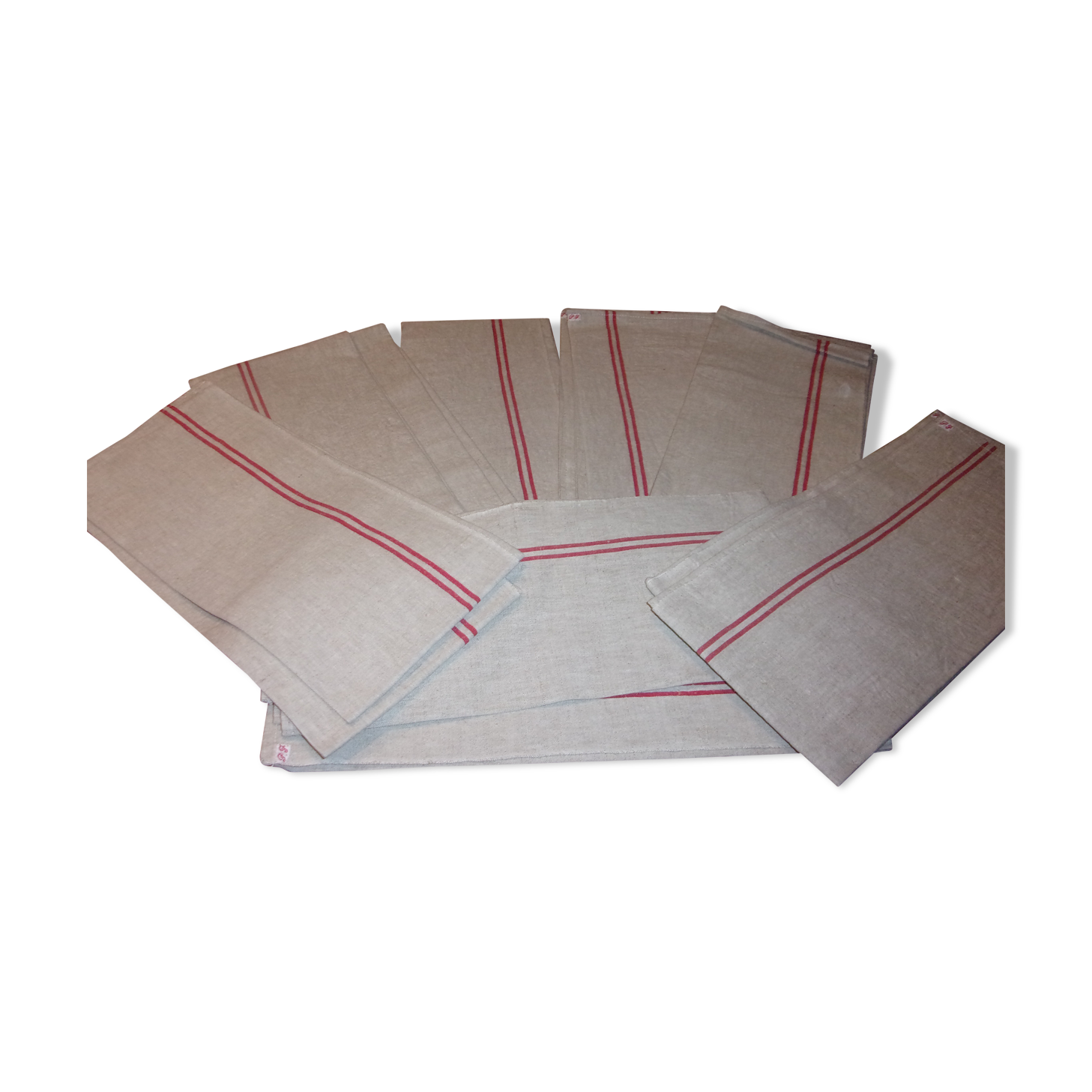 Lot of 12 old new hemp towels