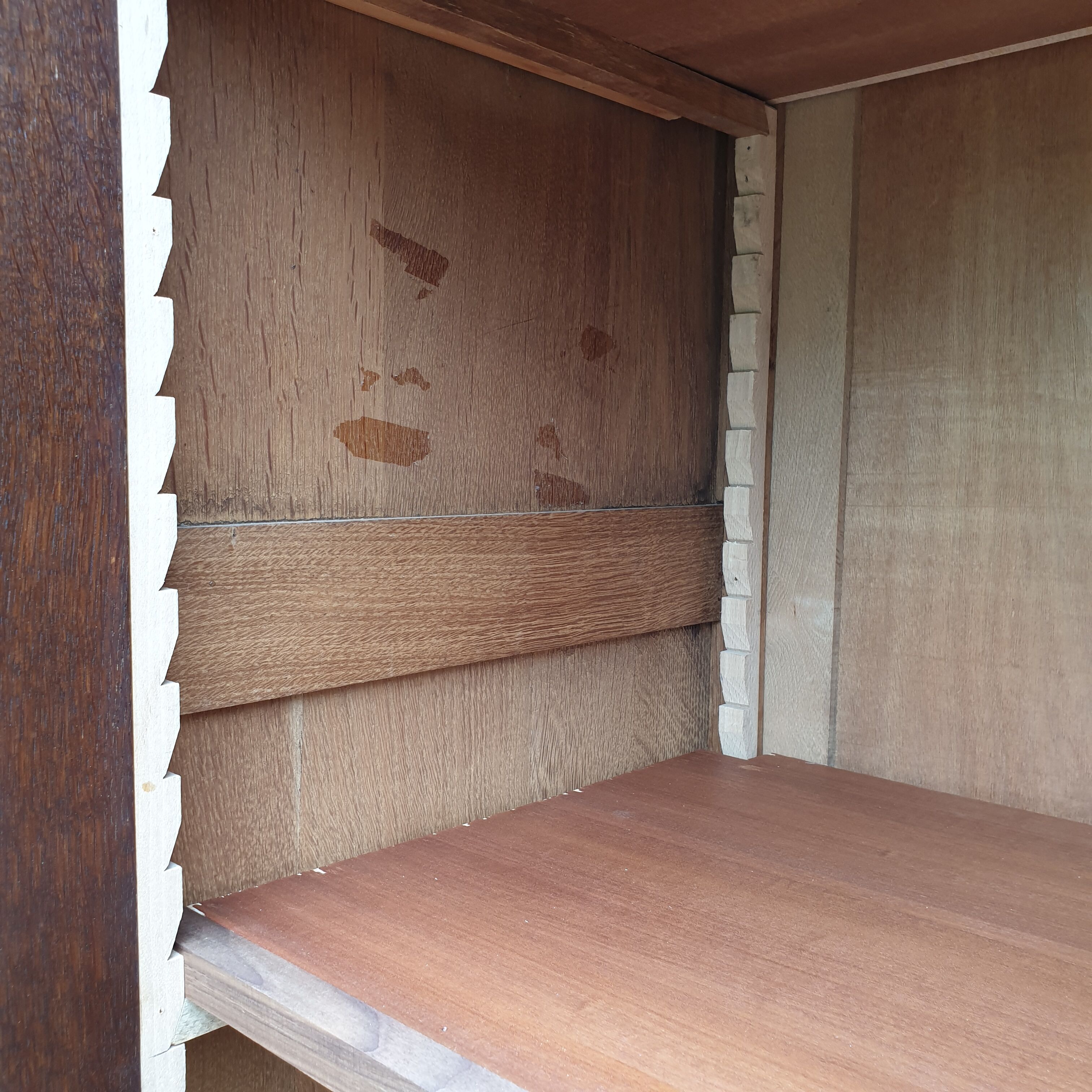 Evolutionary bookcase dressing room Oak Louis XV style