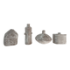 Lot de 4 vases sculpturaux esprit minéral Boho