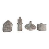 Lot de 4 vases sculpturaux esprit minéral Boho