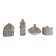 Lot de 4 vases sculpturaux esprit minéral Boho