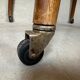 Vintage (tall) side table / plant table on wheels