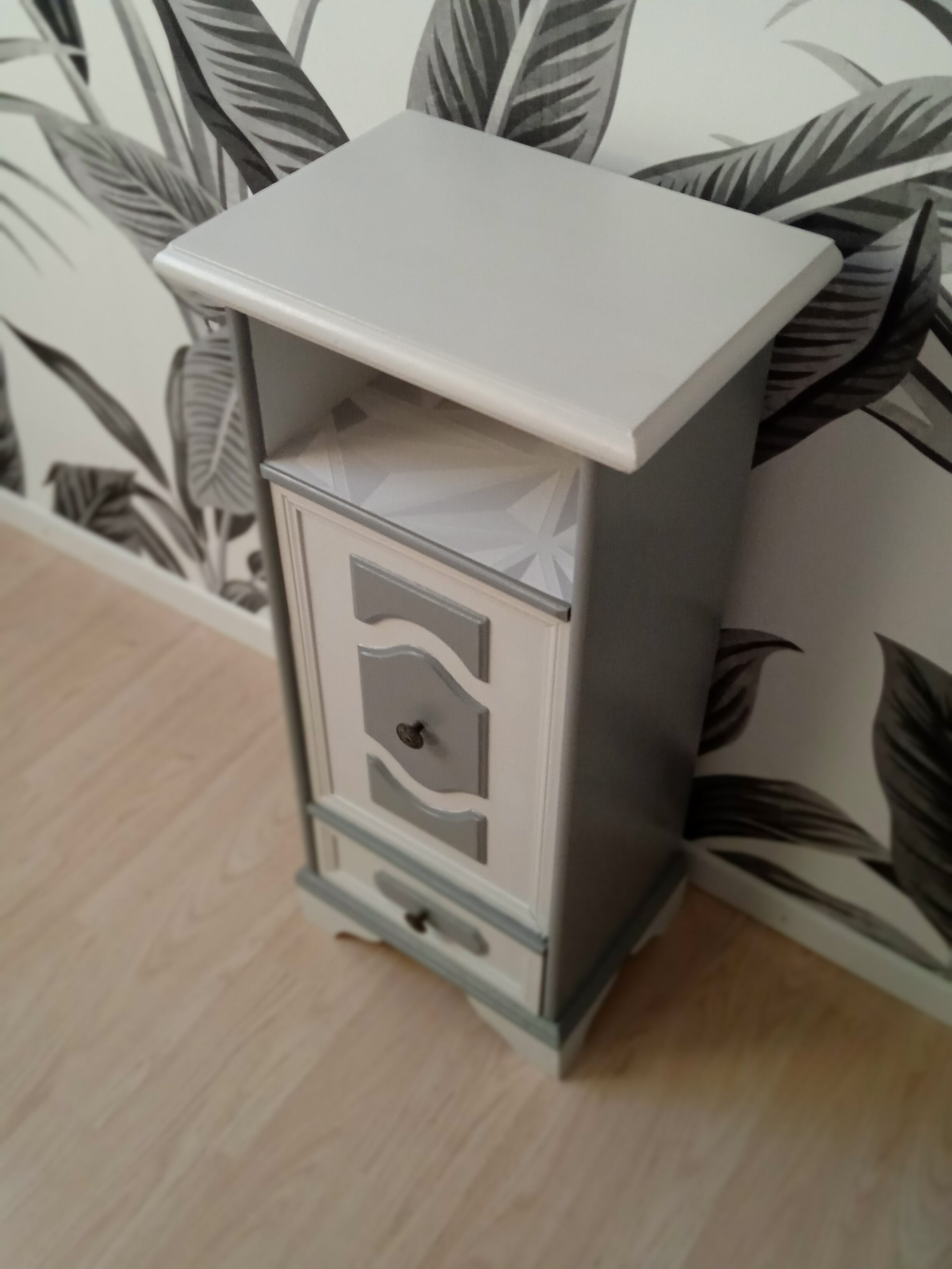 Wooden bedside table