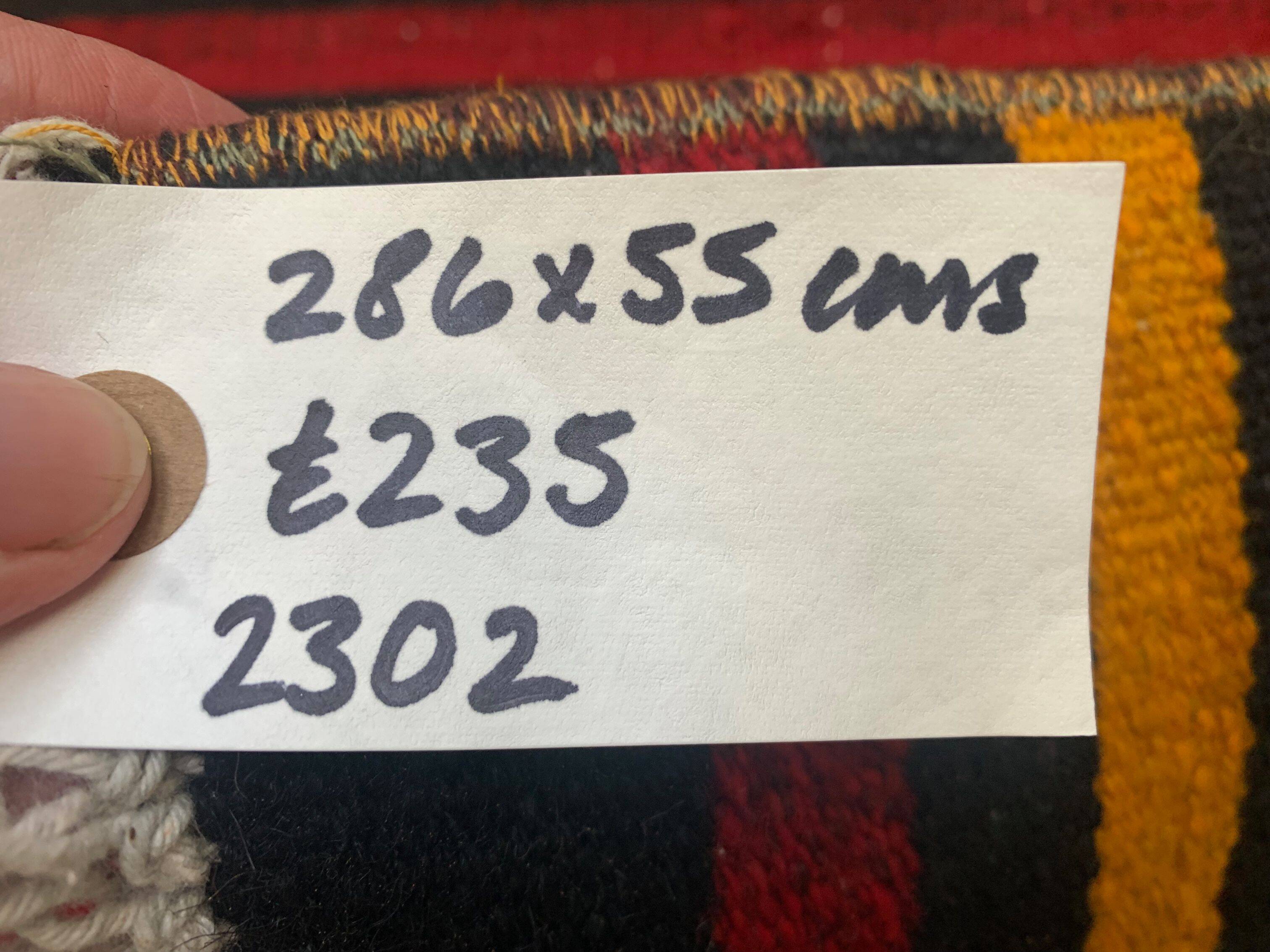 Old Turkish narrow Kilim Runner 286x55 cm shabby chic, vintage kelim