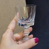 10 verres a pied a digestif en cristal cristallin de portieux taillé